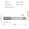 Jogo de macho manual a�o r�pido M3 x 0,5 mm DIN352 com 3 pe�as - E100M3NO8