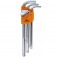 Jogo de chave allen abaulada 1,5 a 10 mm com 9 pe�as - 96BPC/SC9
