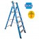 Escada plataforma fibra de vidro 4 degraus 1,5 m com rodas e corrim�o - PAF150