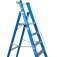 Escada plataforma fibra de vidro 5 degraus 1,80 m com rodas e corrim�o - PAF180