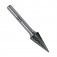 Lima rotativa c�nica reta corte S 12 x 25 mm haste 6 mm - 23.284