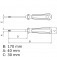 Chave hexalobular reta com cabo t-10 a�o cromo van�dio