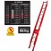Escada de fibra de vidro extens�vel 4,50 x 7,80 m 28 degraus - EFR9932