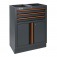 M�dulo para arm�rio modular com 2 portas e 3 gavetas - C45PRO M3A