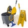 Kit balde espremedor Due 30L amarelo e cinza com 5 pe�as