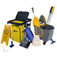 Kit para limpeza profissional preto e amarelo com balde Due cinza 10 pe�as - Titan