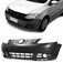 Para-choque Fox 2003 a 2007 dianteiro preto liso com furo para farol - 6432