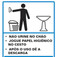 Placa sinalizadora educativa em poliestireno para Procedimento ao usar o Sanit�rio Masculino - 220AH