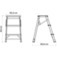 Escada banqueta de alum�nio 2 degraus + patamar - 40000/001