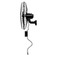 Ventilador de parede 60 cm oscilante 3 p�s preto com controle - Max Control  110V/220V