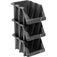 Gaveta pl�stica par estante n� 7 preta modelo pr�tico - 61.35.007.071