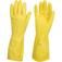 Luva de l�tex antiderrapante com forro amarela P